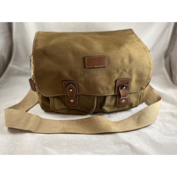 Canvas Trail Sac Shoulder Bag Leather Trim Invicta Watches Promo Vintage 1970s - Picture 1 of 11